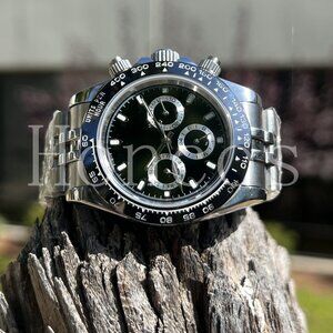 Custom Made MODS Watch Daytona Style Ceramic Ring Silver Jubilee Bracelet 116520